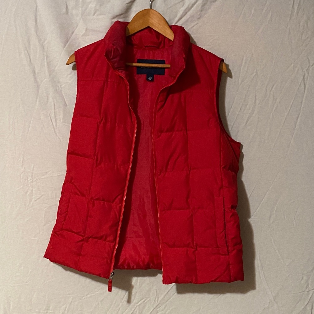 Lands' End Red Down Vest